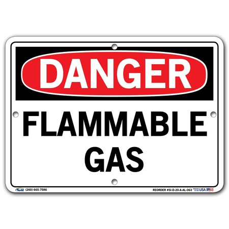 Vestil Aluminum Sign, 7-1/2" H, 10-1/2" W, Rectangle, English, SI-D-20-A-AL-063 SI-D-20-A-AL-063